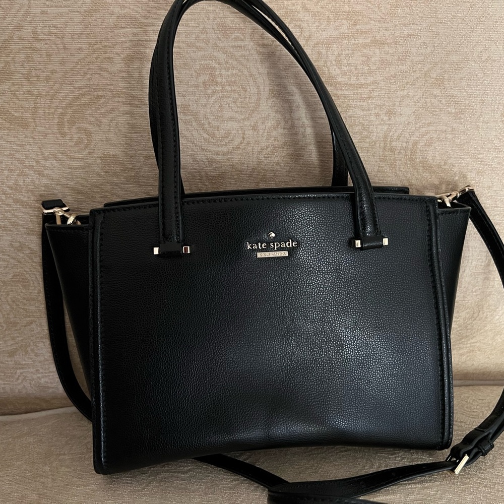 Medium black kate spade satchel